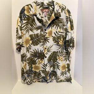 Caribbean Joe Men’s Tropic Short Sleeve Shirt, Size L, Button-Down Front🌴